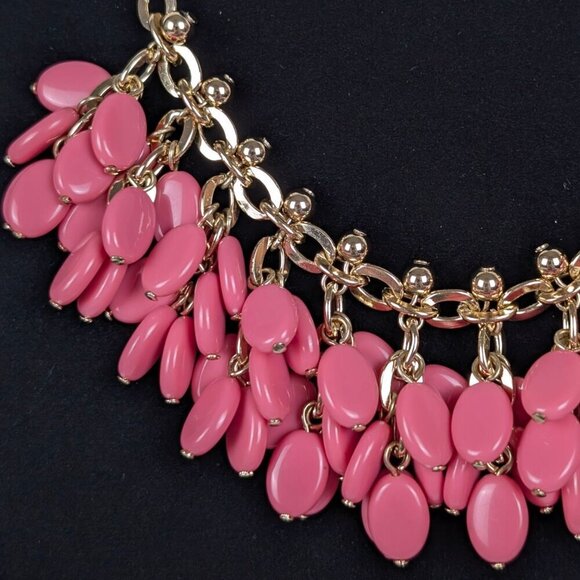 V. SHB Pink Dangle Statement Necklace - Picture 3 of 5